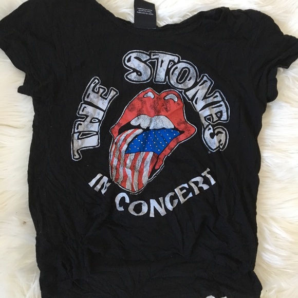 Rolling Stones graphic crop top tee - Picture 1 of 1